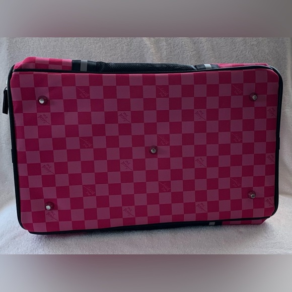 SALE - Betsey Johnson Pink Checks Pet Carrier for Small Pets - Picture 6 of 11